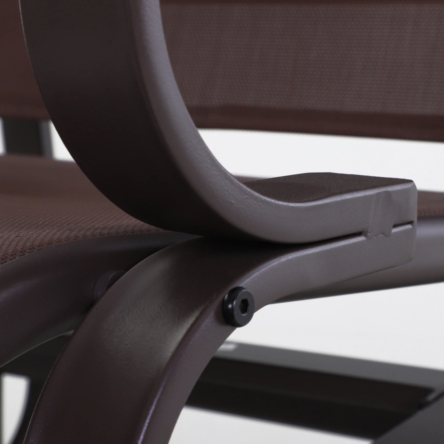 Outsunny Schaukelstuhl mit Ergonomischer Form braun