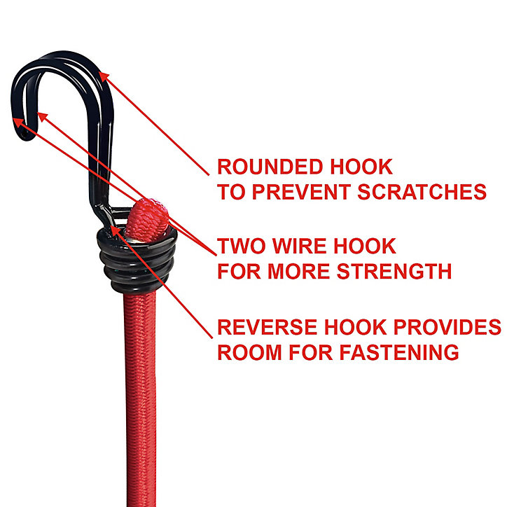 Tendeur de 60 cm crochet double Master Lock, 2 pièces