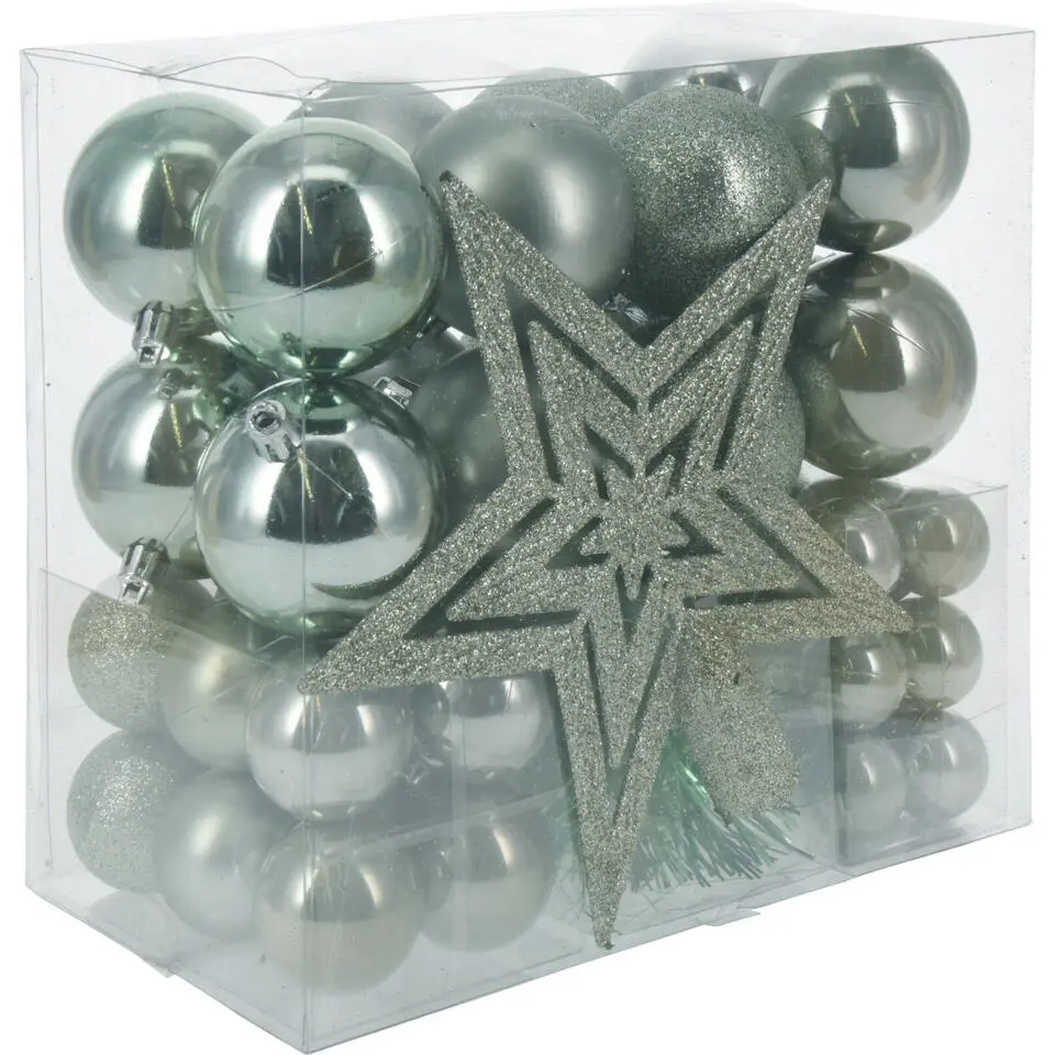 Christmas Decorations Kerstballen 3,4,6 cm - met piek - groen