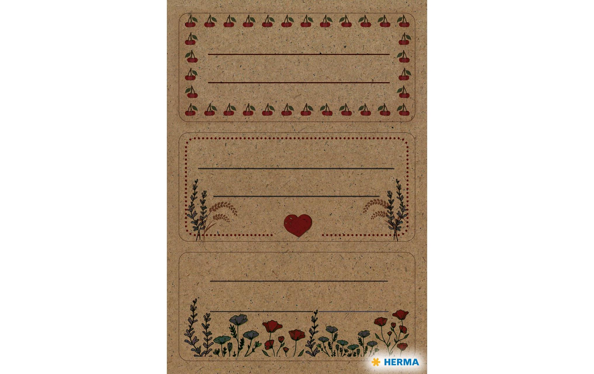 Vielzweck-Etiketten Silphie 67 x 35 mm, 3 BlattKüchenetiketten