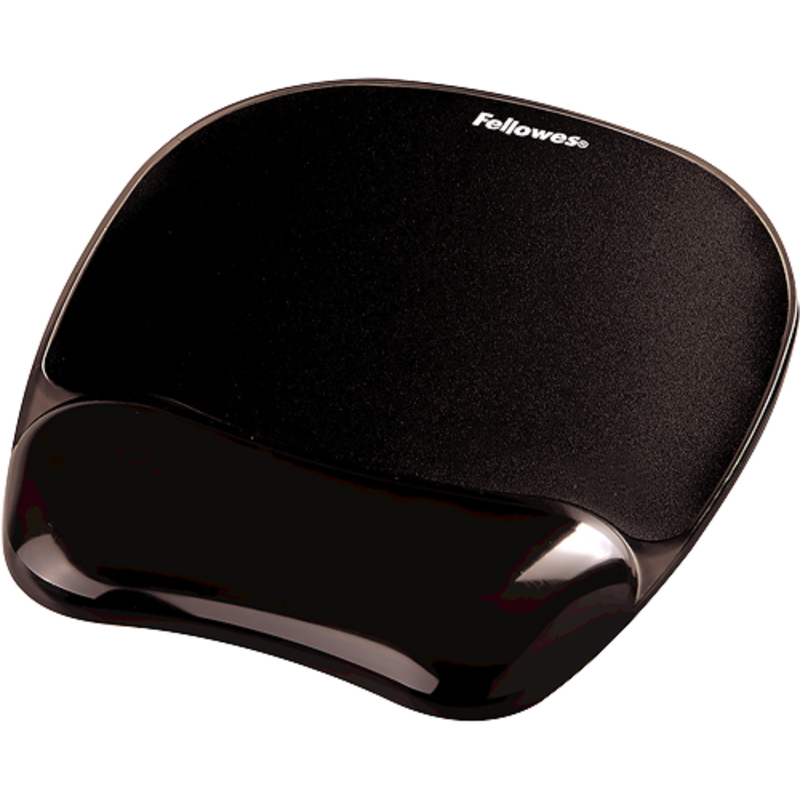 Fellowes Mausmatte mit Handgelenkauflage Crystals Gel, schwarz