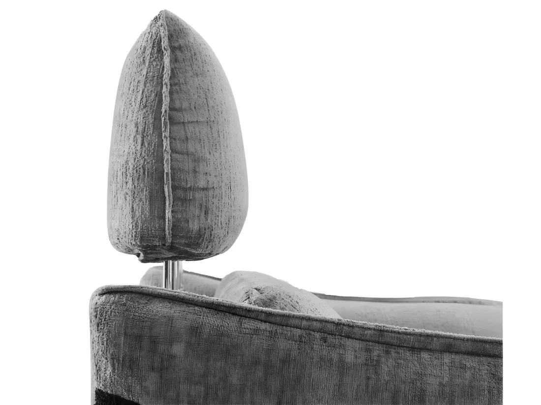 Canapé 2 places relax électrique Tissu Gris Clair/Anthracite - ORION