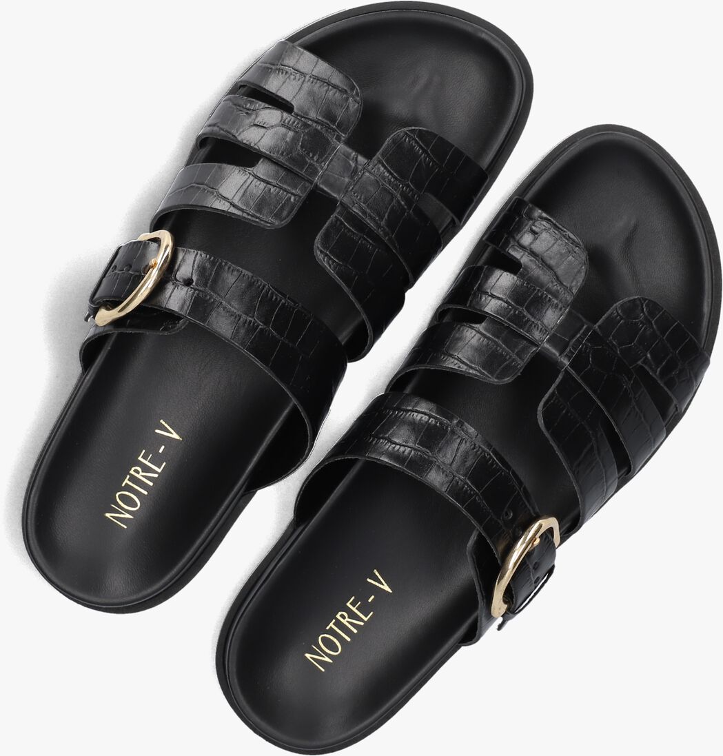 zwarte notre-v slippers 227105