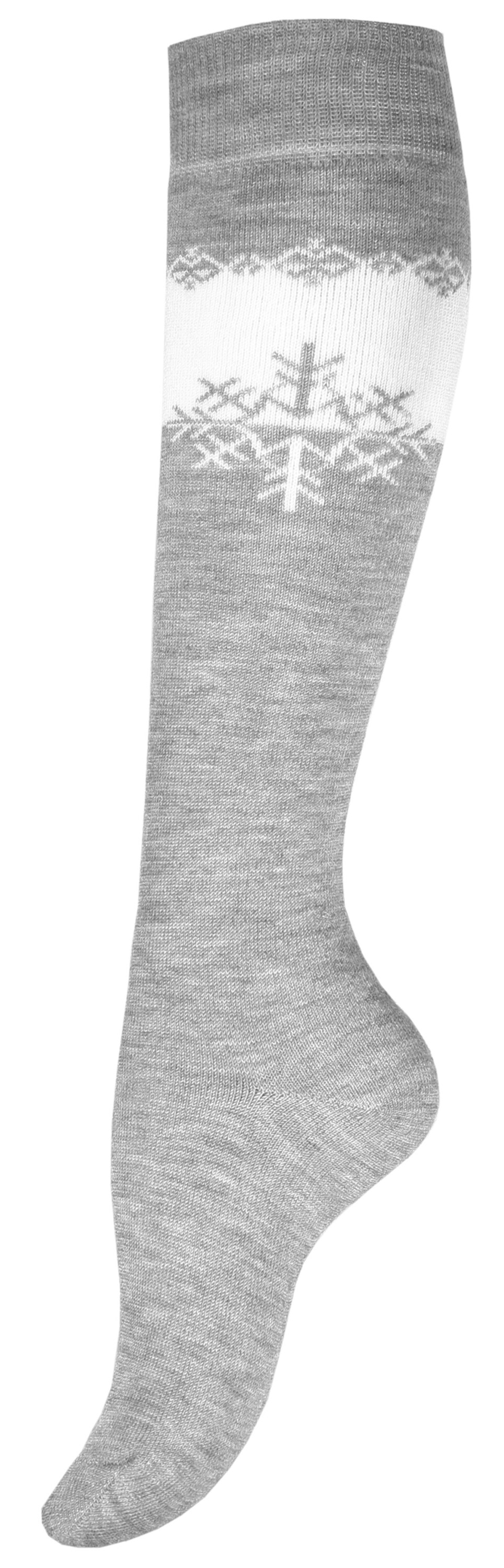 Cotton Prime® THERMO Kniestrümpfe 3 Paar, Eiskristall-Muster