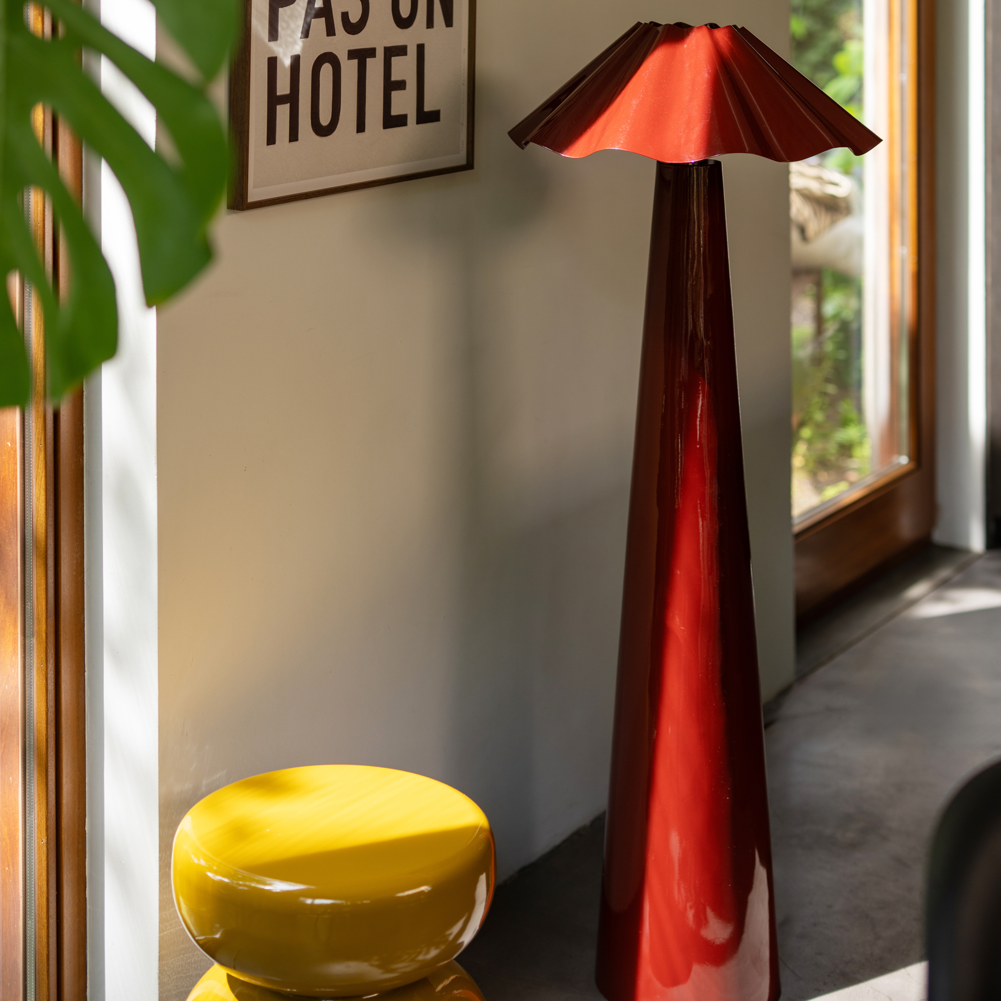Vloerlamp Adams dark red