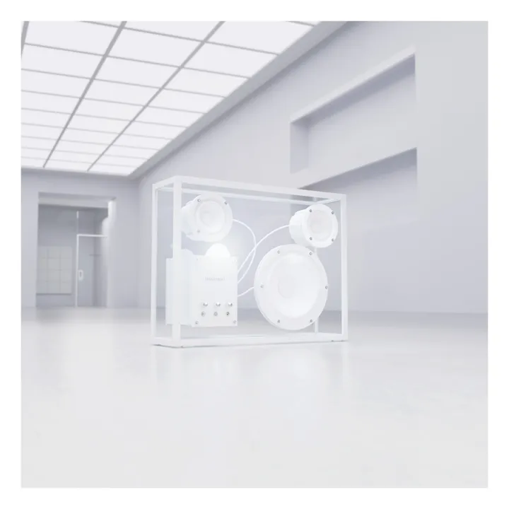 Transparent Speaker Enceinte en verre trempé | Blanc