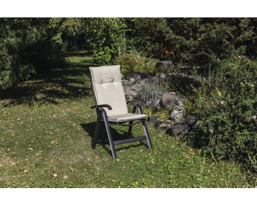 Kussen voor hoge rugleuning, 118 x 46 cm, katoenmix, beige, natuurlijke afwerking
