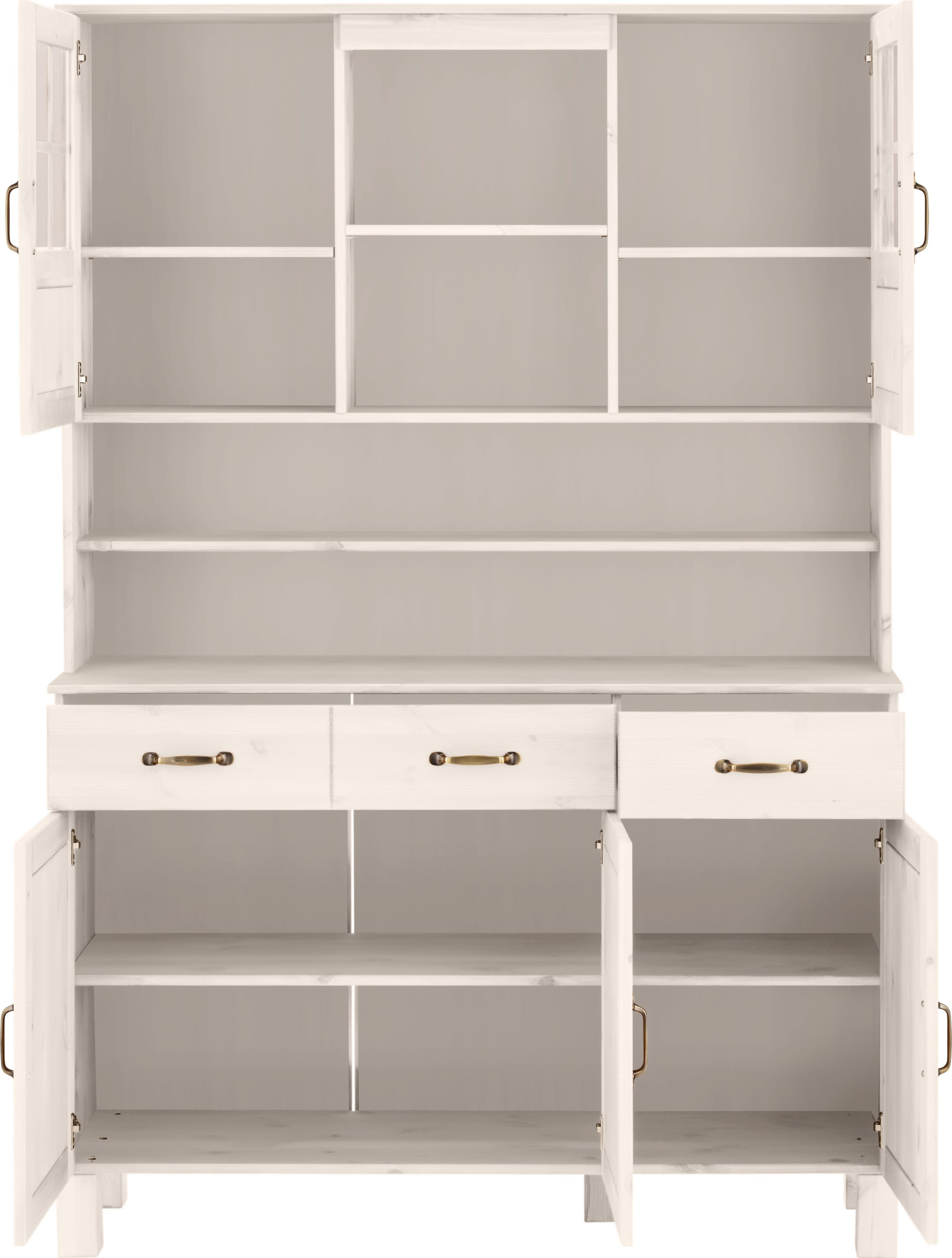 Home affaire Küchenbuffet »Alby« Breite 125 cm, 2 Glastüren, 2 Schubladen