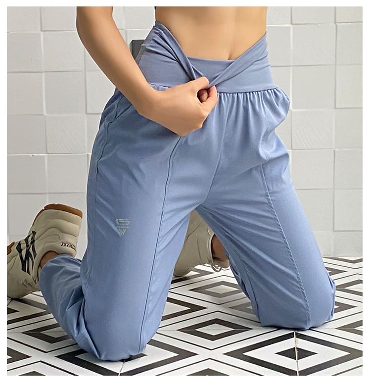 Engiko - High Rise Plain Harem Track Pants
