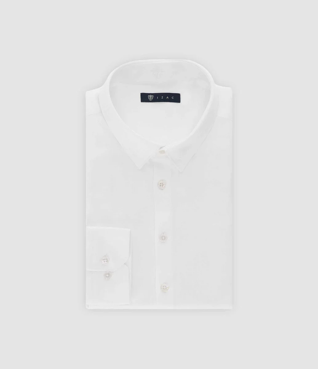 Chemise ville en maille blanche PACOME