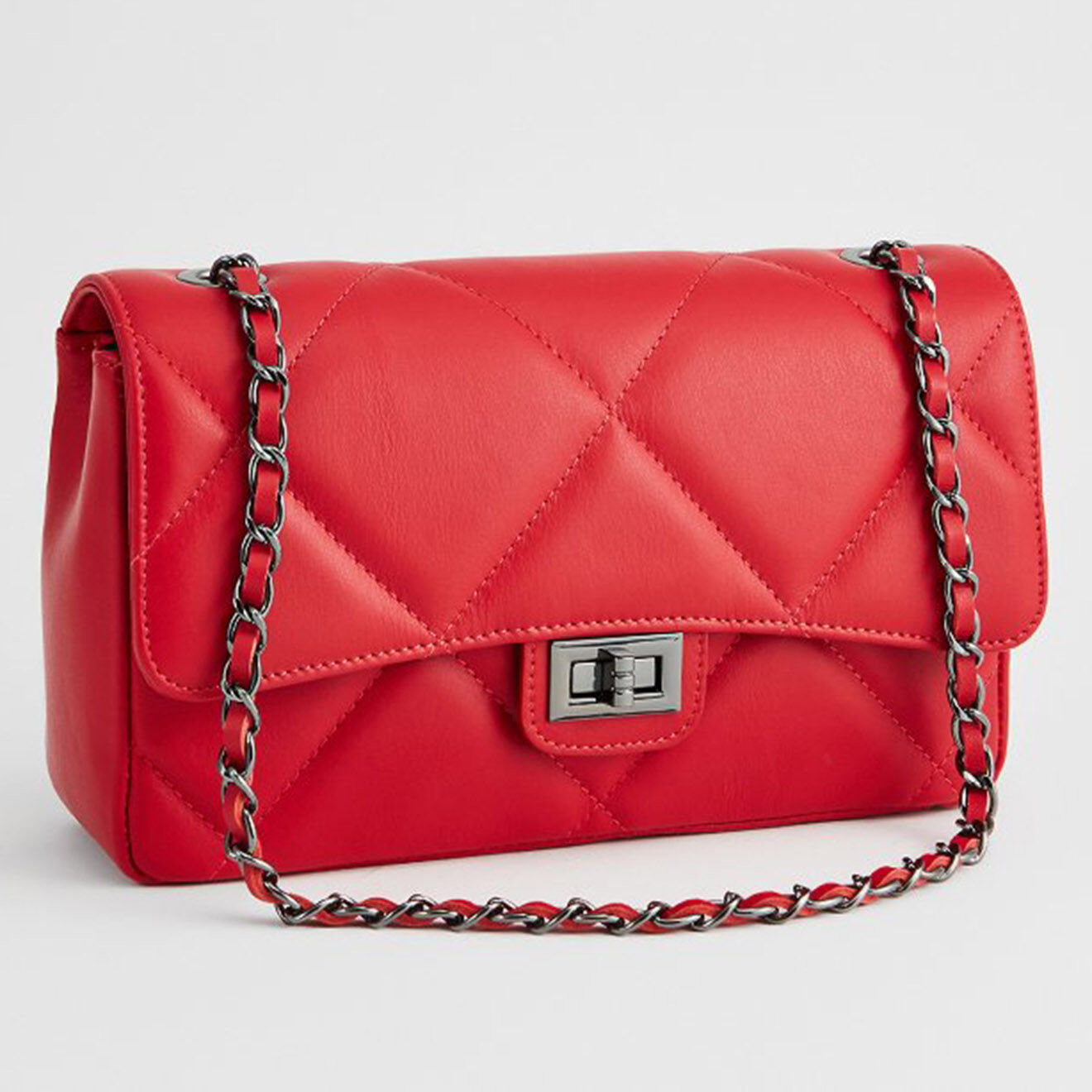 Christian Laurier Sac bandoulière en Cuir Lena rouge - 27x15x8 cm