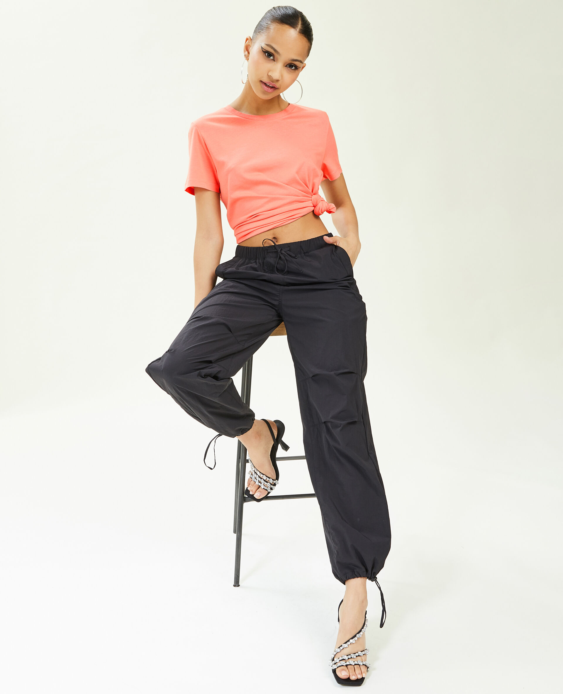 T-shirt basique col rond - Rose