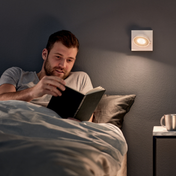 Philips opbouwspot Clockwork wit incl. WarmGlow LED-lichtbron