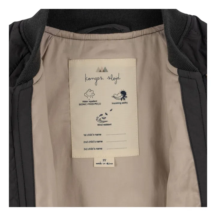 Konges Sløjd Bomber Matelassé Juno | Gris anthracite