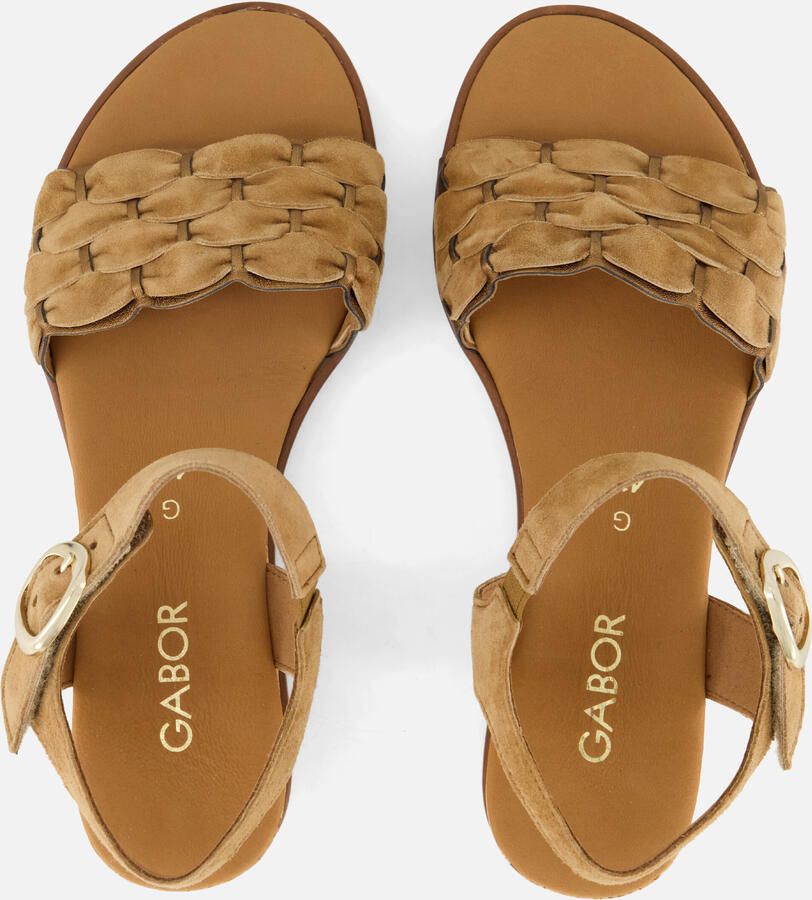 Gabor 758 Sandalen Met Sleehak Dames Beige