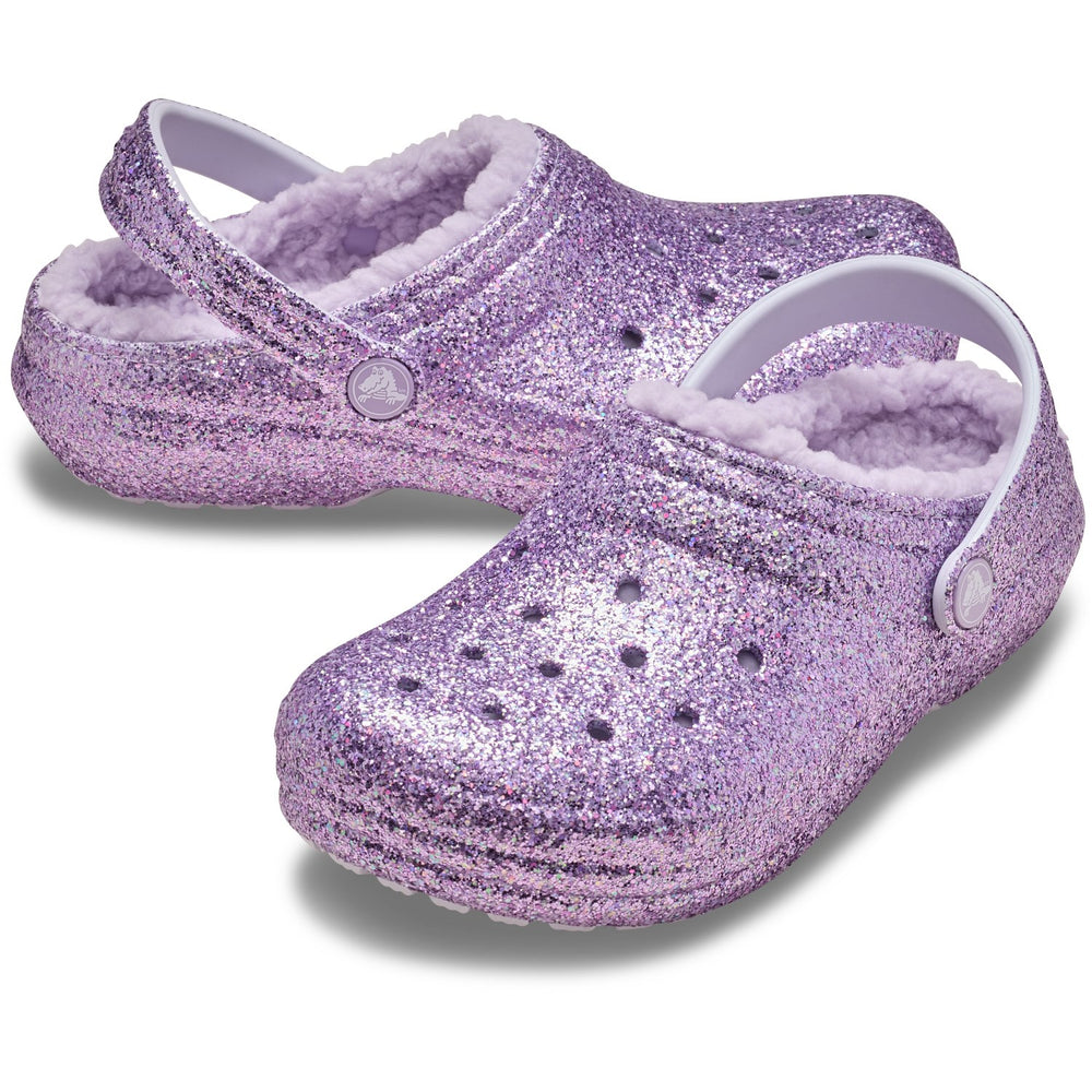 Køb Crocs Purple Moon Classic Lined Chunky Glitter