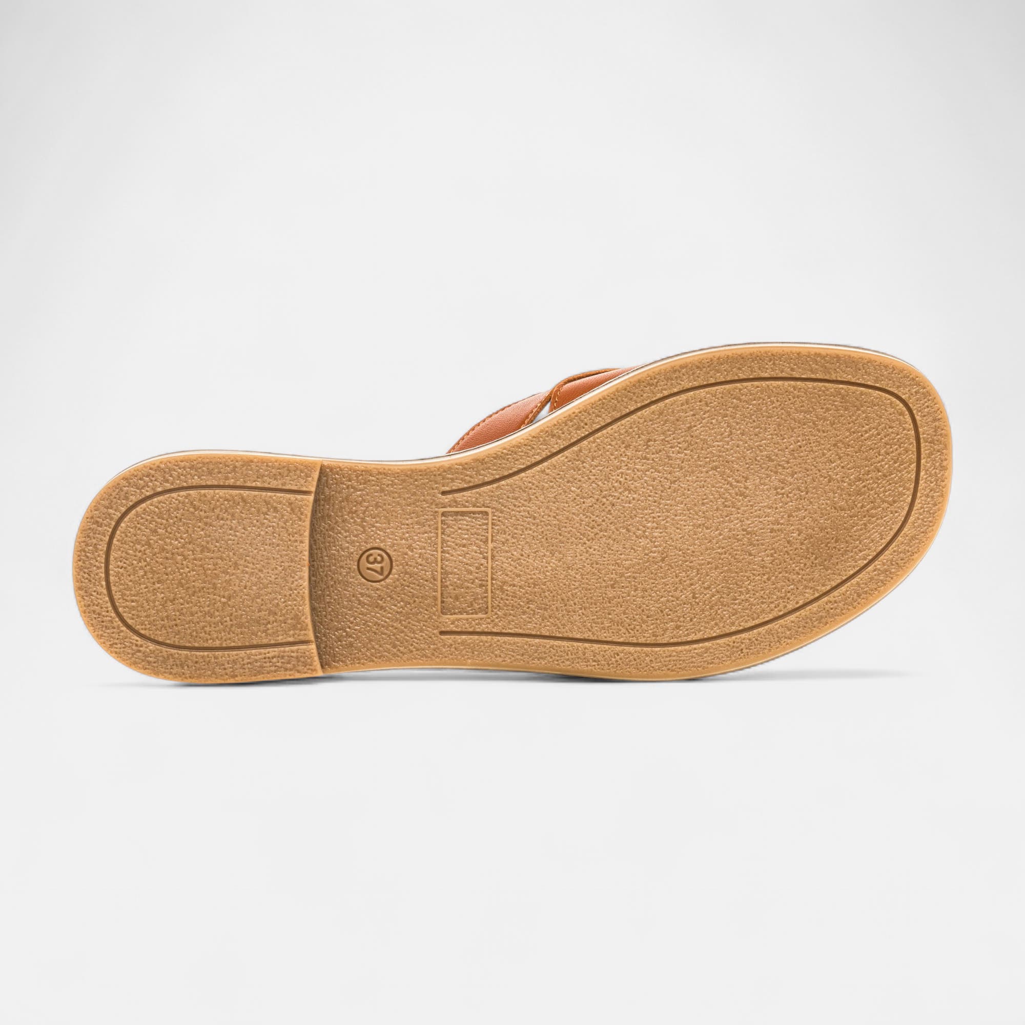 Mules Femme en cuir cognac