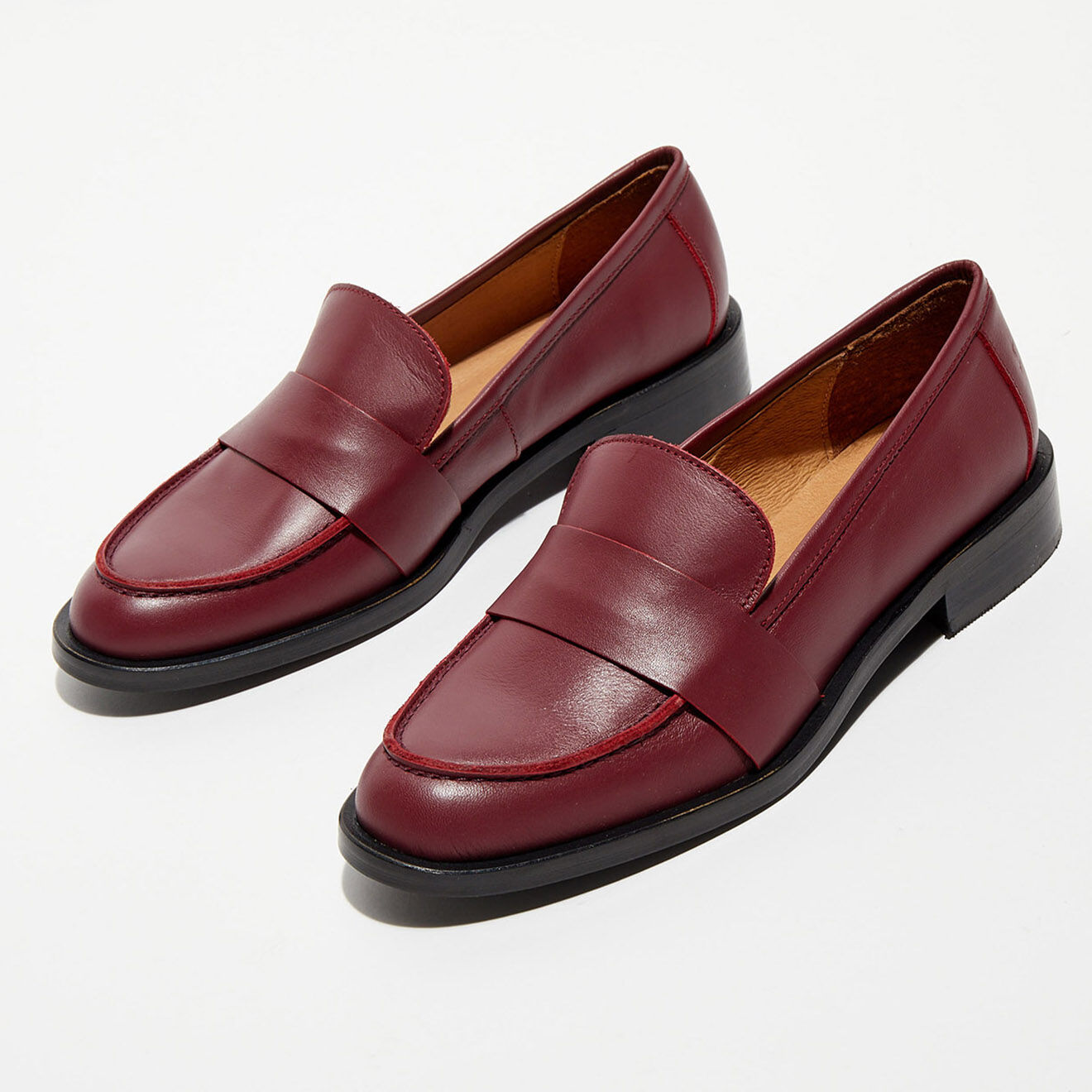 Apologie Mocassins en Cuir Ally bordeaux