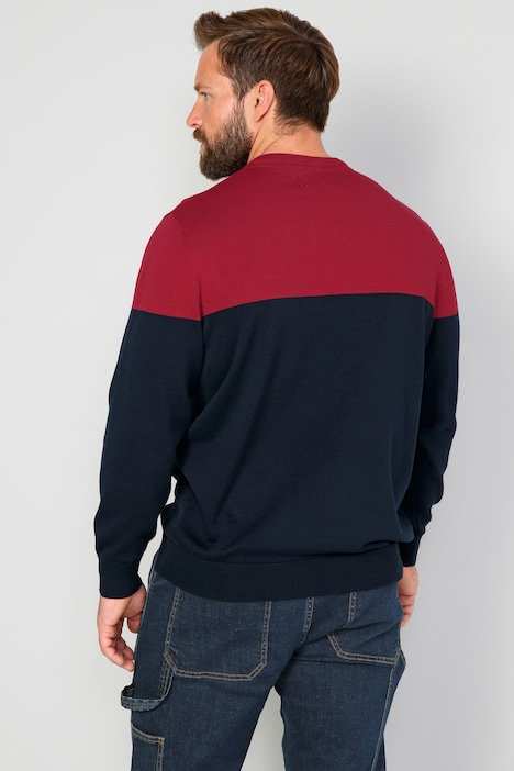 Boston Park Pullover, zweifarbig, Rundhals, bis 72/74
