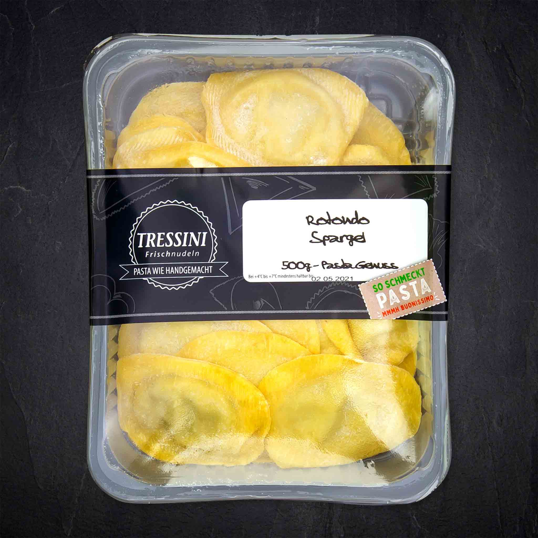 Gefüllte Pasta Rotondo mit Spargel