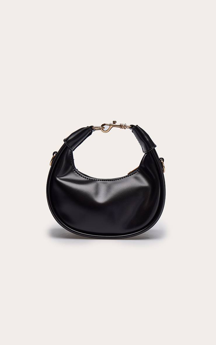 Noir Sac Bandoulière Courbé En Synthétique
