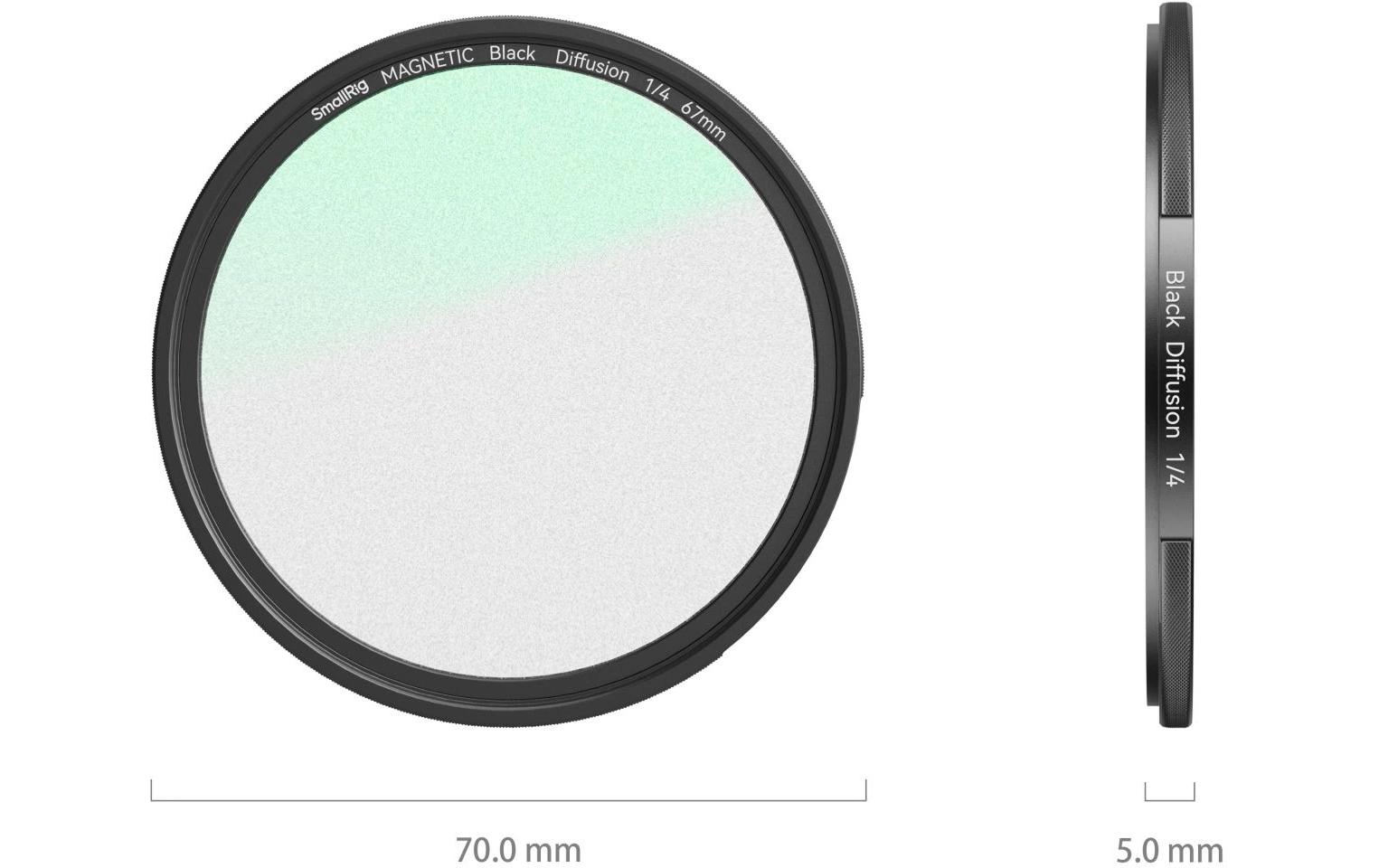 Aufsteckbarer 1/4 Schwarzer Nebelfilter (67mm)Für mobile Filmemacher