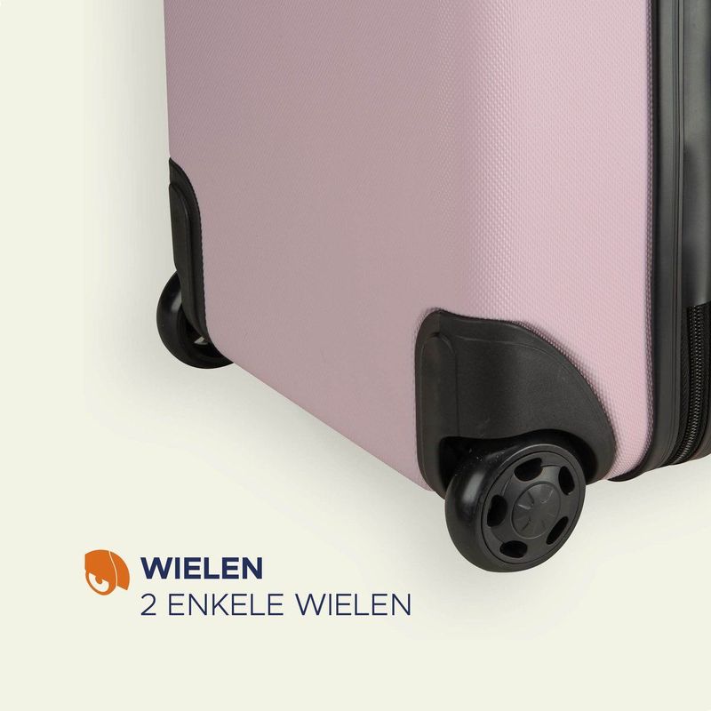 Princess Traveller - Singapore - Handbagage Koffer - Licht Roze - 40x30x20cm - 19 Liter
