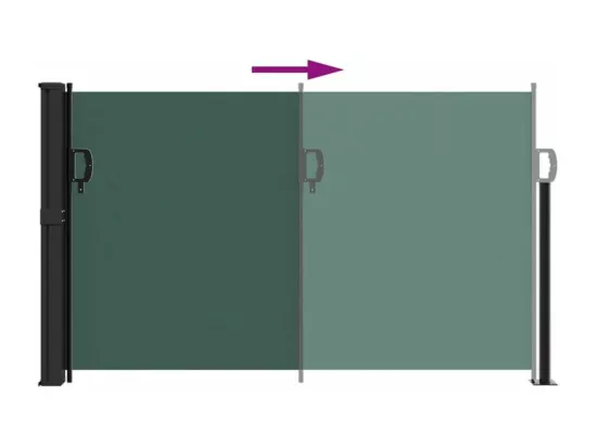 Auvent latéral rétractable vert foncé 120x300