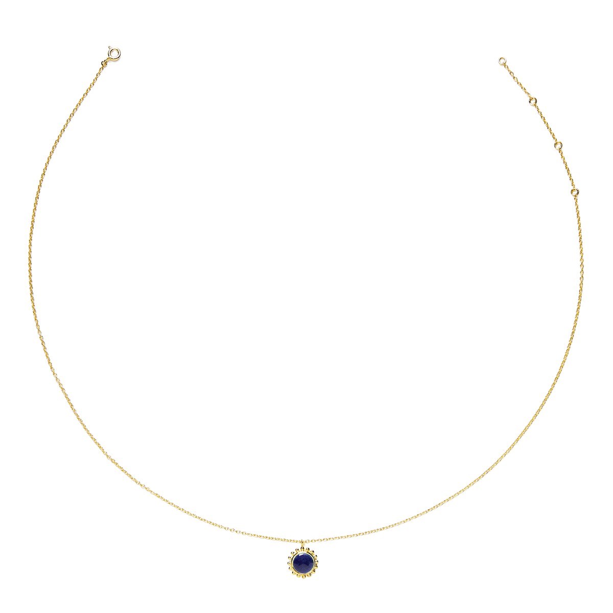 Collier soleil et pierre