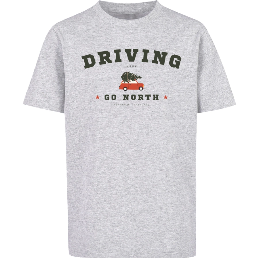 F4NT4STIC T-Shirt Driving Home Weihnachten heather grey