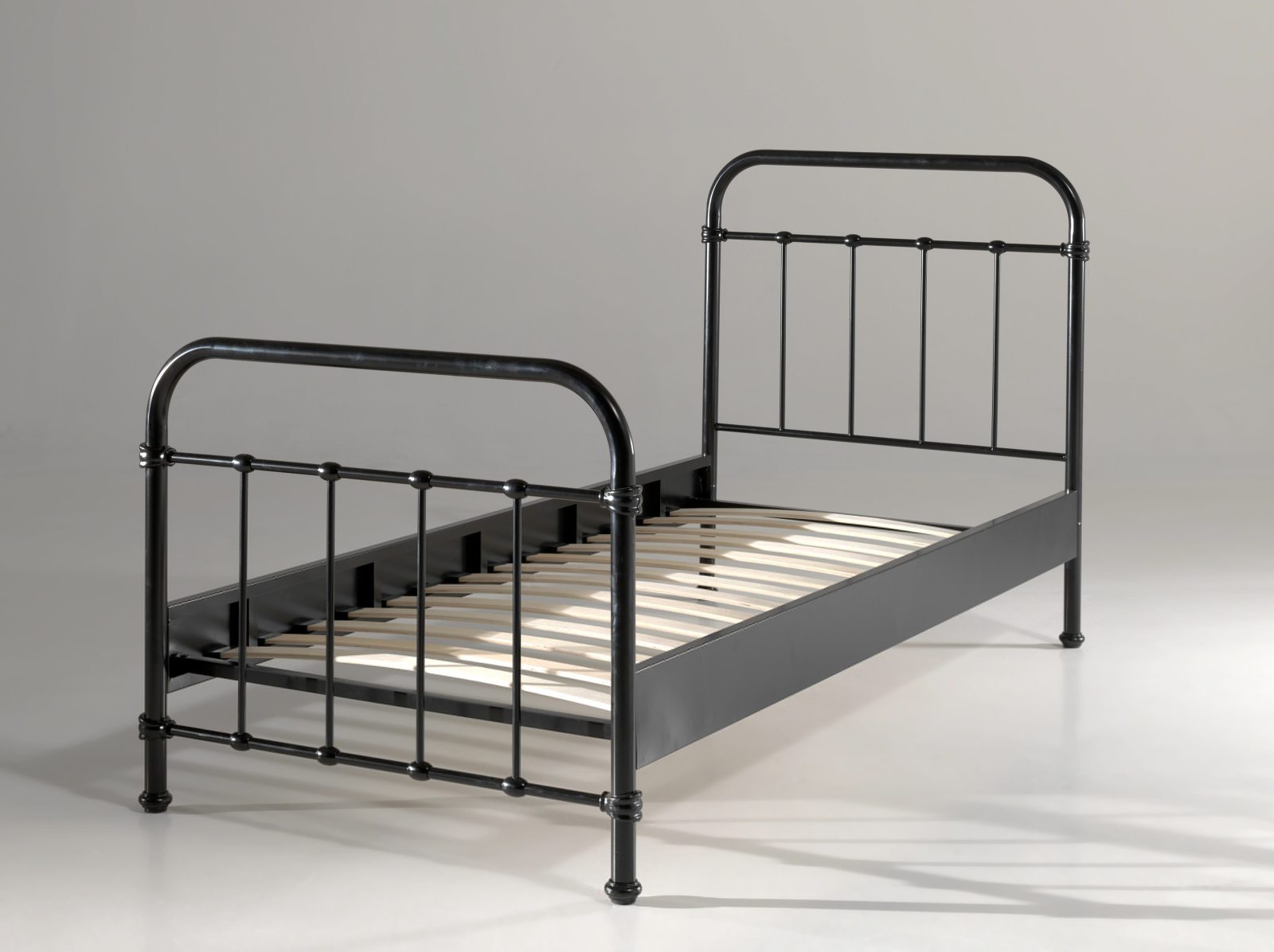 Metallbett NEW YORK - schwarz - Metall - 90x200 cm