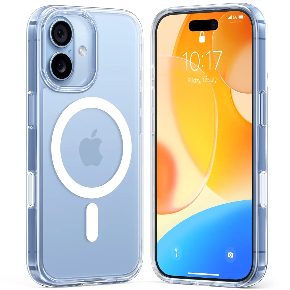 iPhone 17 Guardian Magnetic Series Hybrid Hardcase Hülle mit TPU Bumper - Transparent