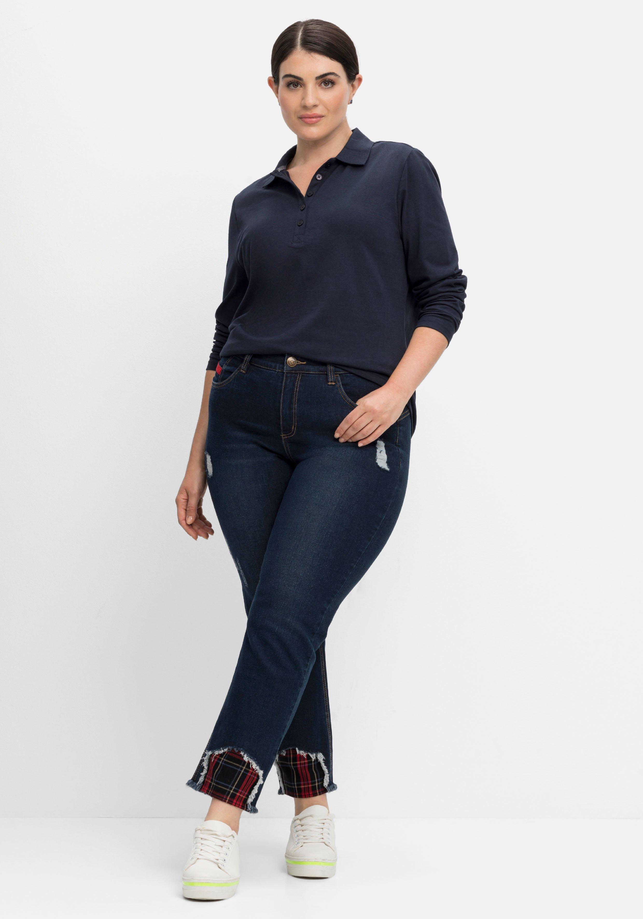 Poloshirt mit kurzer Knopfleiste, in feiner Melange