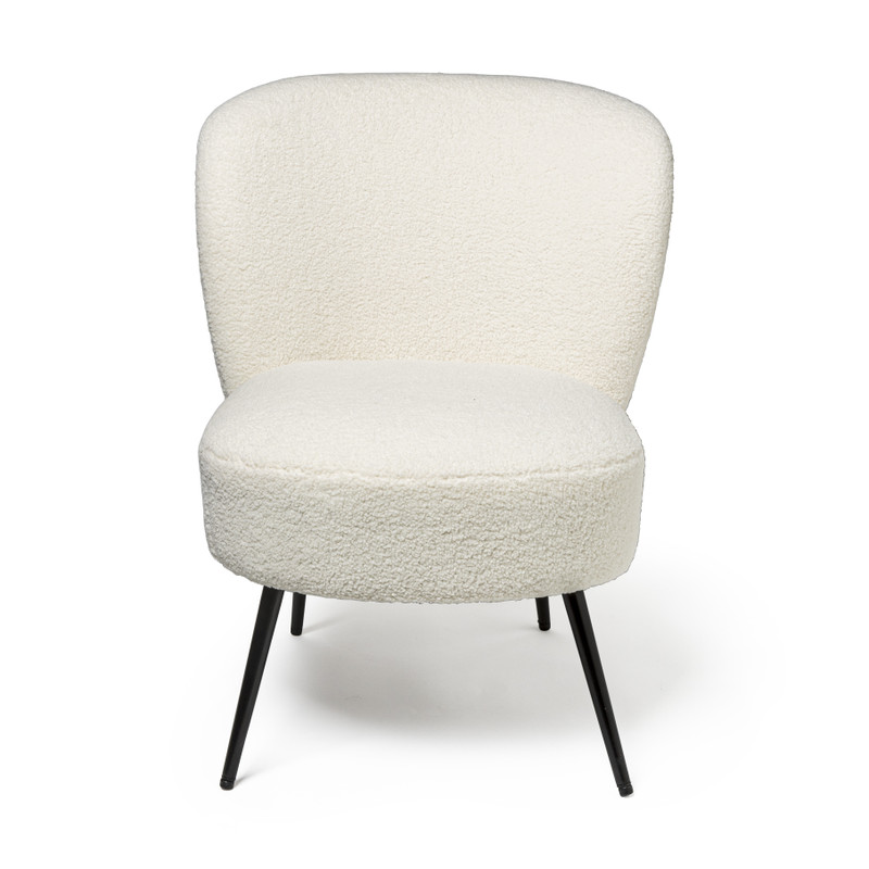 Fauteuil teddy - wit - 77x69x60 cm