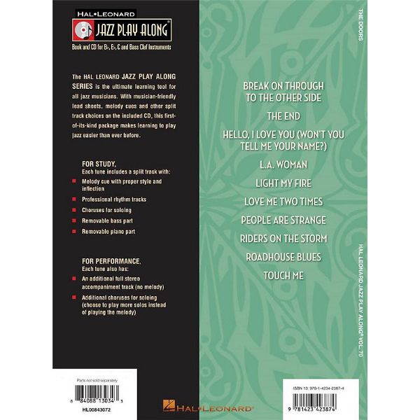 Hal Leonard Jazz Play-Along The Doors