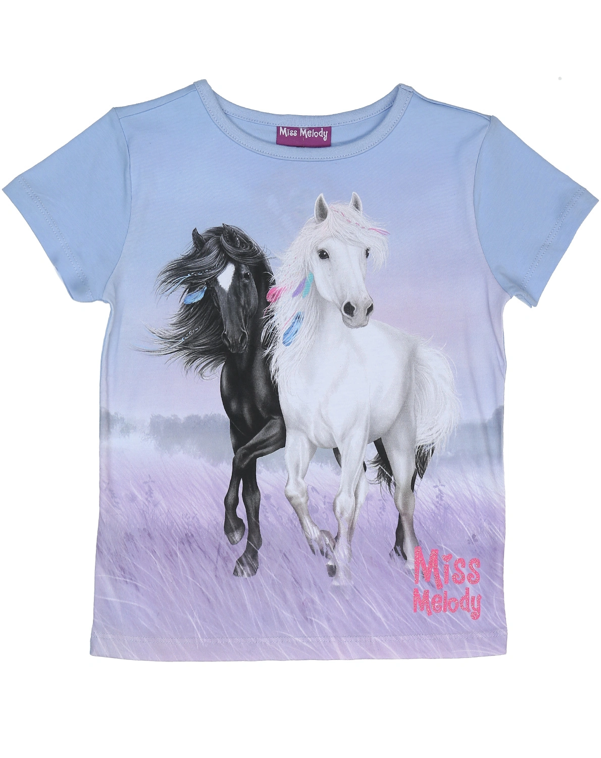 T-Shirt MISS MELODY - BLACK ANGEL & MISS MELODY in serenity blue