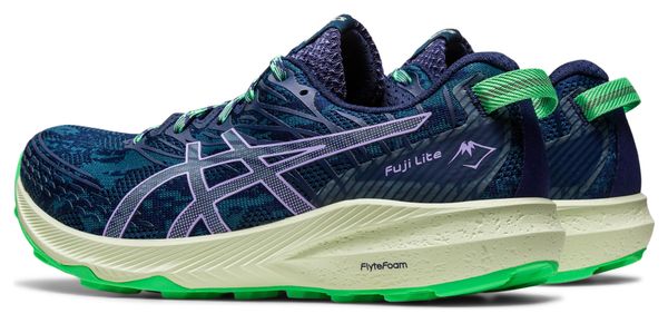 Chaussures de Trail Running Asics Fuji Lite 3 Bleu Vert Femme