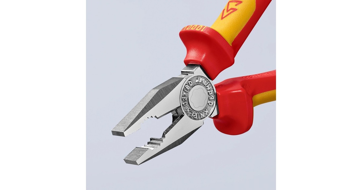 KNIPEXCombitang 03 06 180 combinatietang  (Rood/geel, VDE-getest)