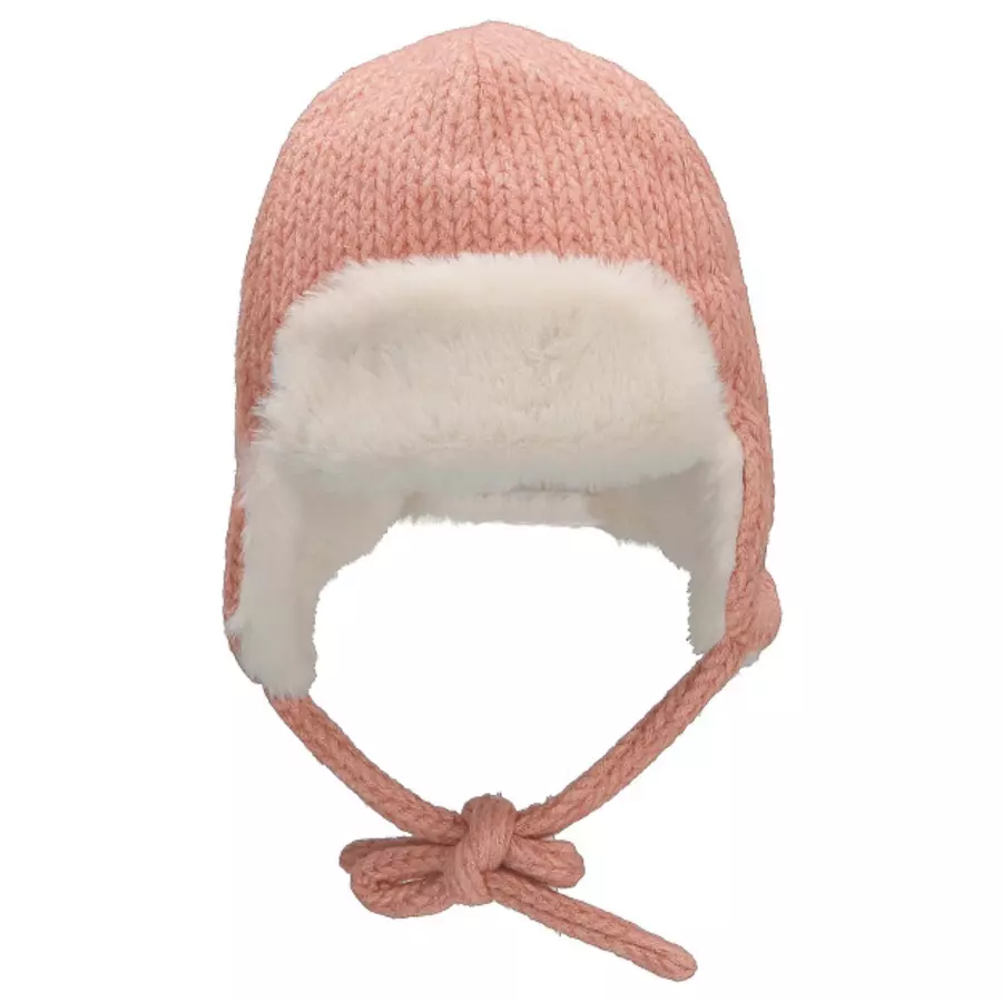 Sterntaler Fliegermütze Strickoptik rosa