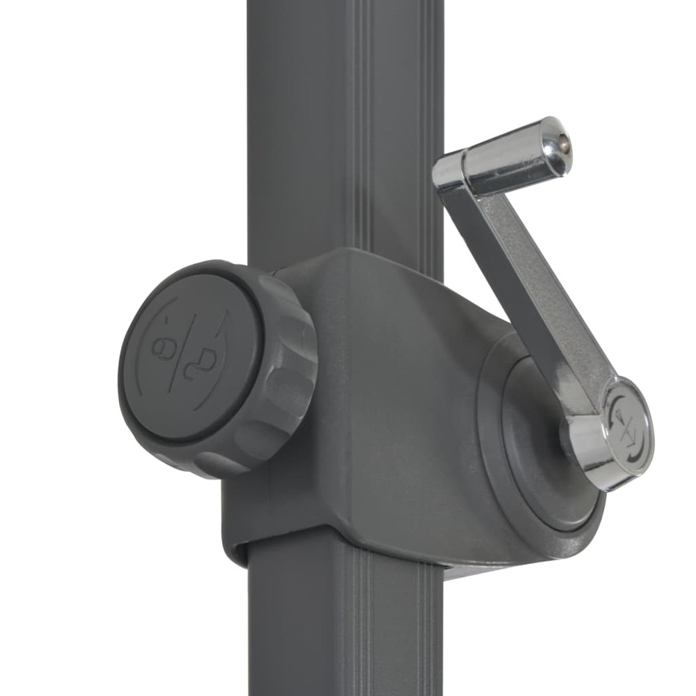 Parasol meuble de jardin en porte-à-faux et mât en aluminium 250 x 250 cm vert