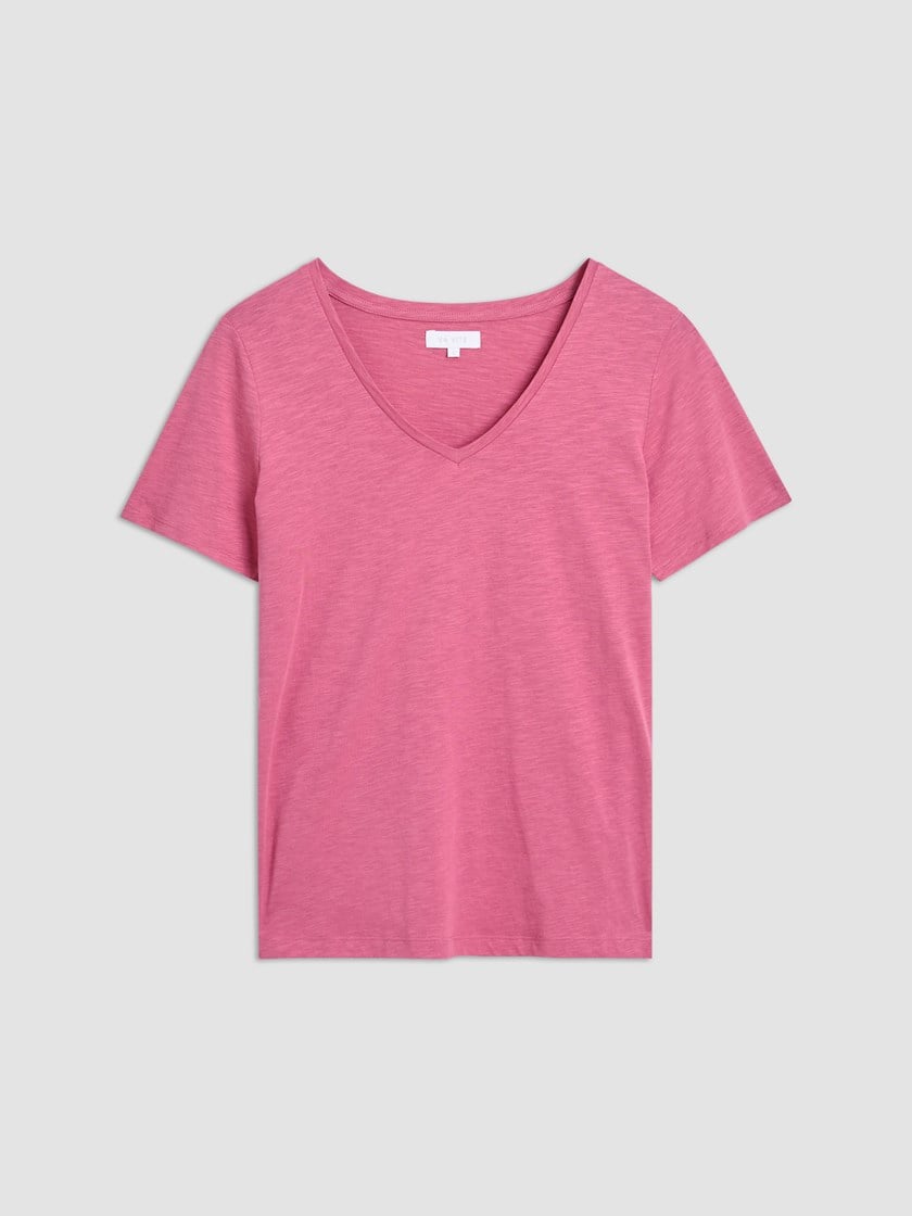 Ava v-hals t-skjorte Rose Wine