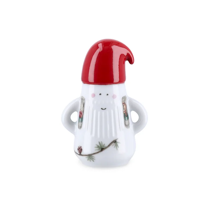 Kähler Design - Christmas Father Elf Weihnachtsfigur, Ø 6 cm, weiss / mehrfarben