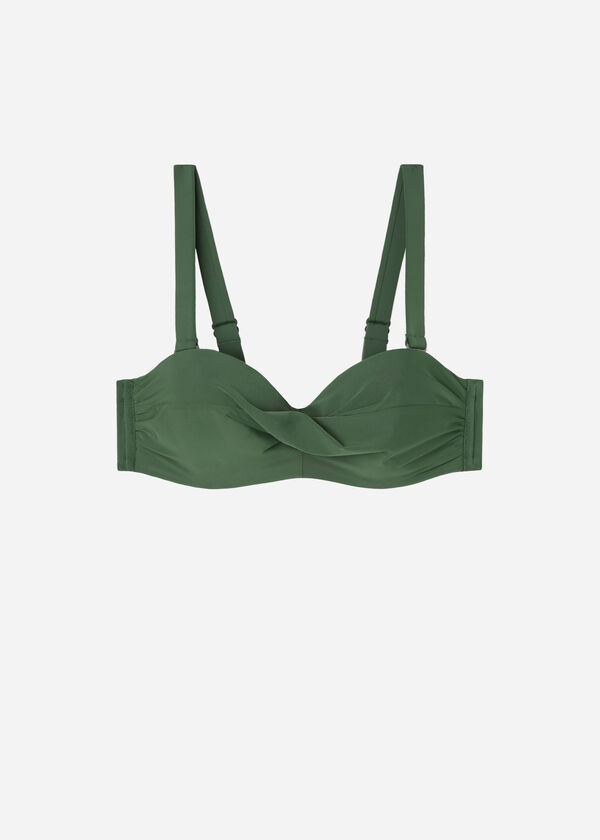 Top de biquíni bandeau levemente acolchoado, Indonésia