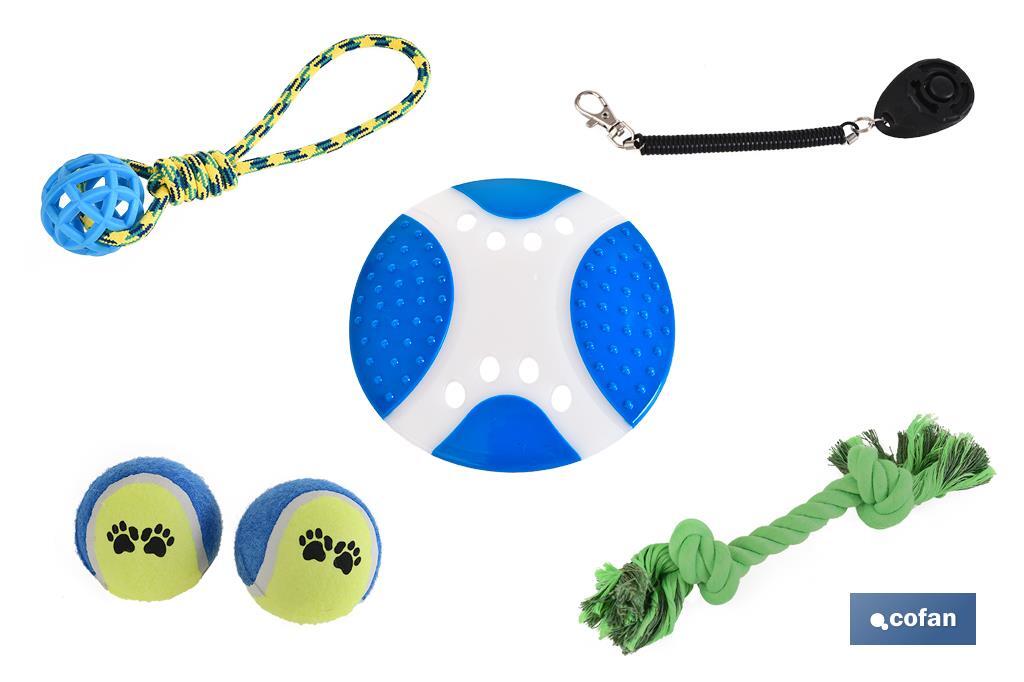 Conjunto de brinquedos para animais de estimação | 6 brinquedos | Materiais atóxicos