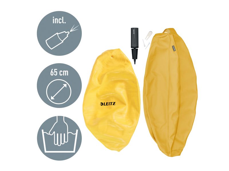 Leitz Sitzball Ergo Cosy Active Gelb Der ergonomische Leitz Ergo Cosy Sitzball für aktives Sitzen