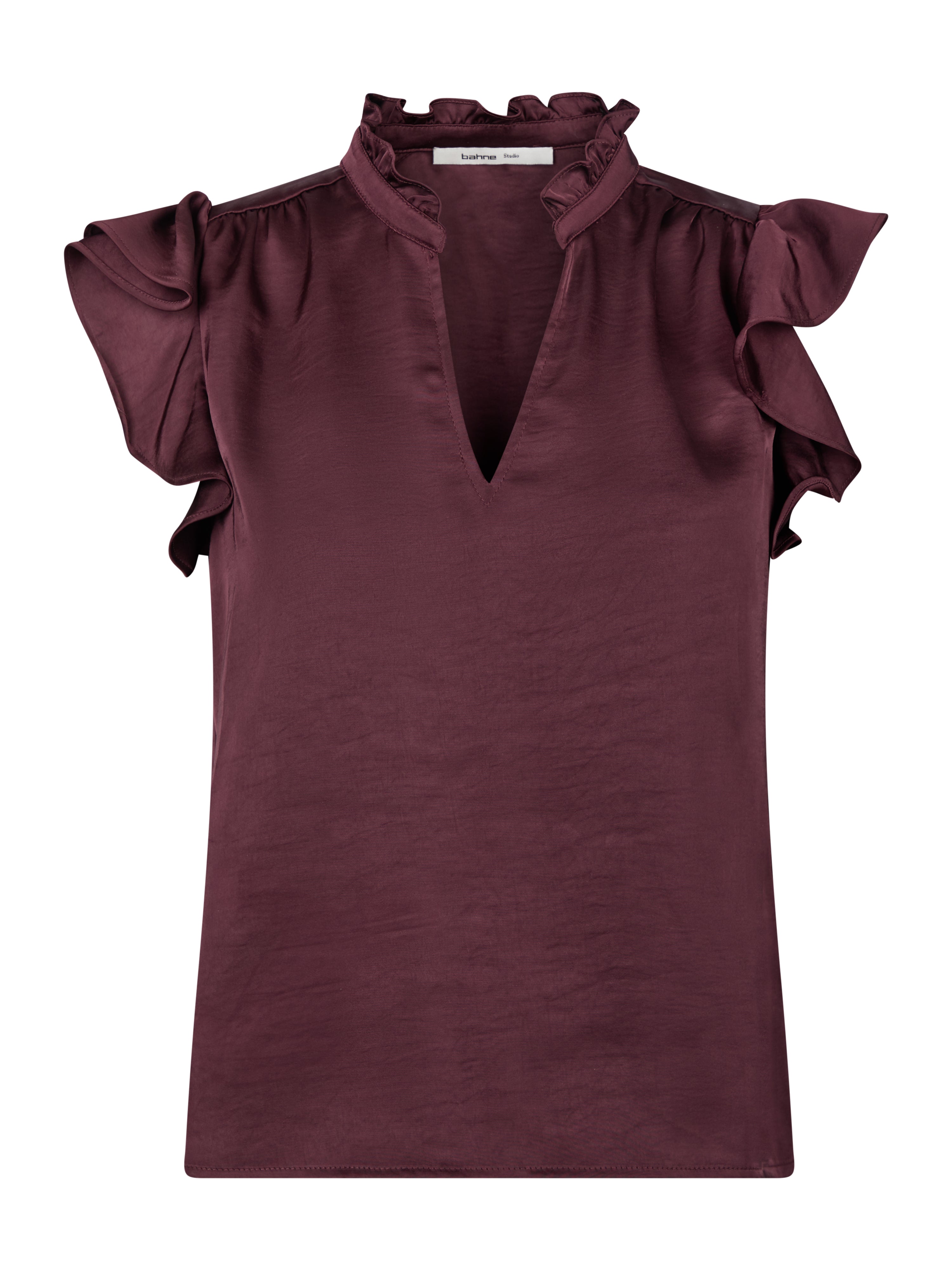 Bahne Studio  Ava satin top - Burgundy