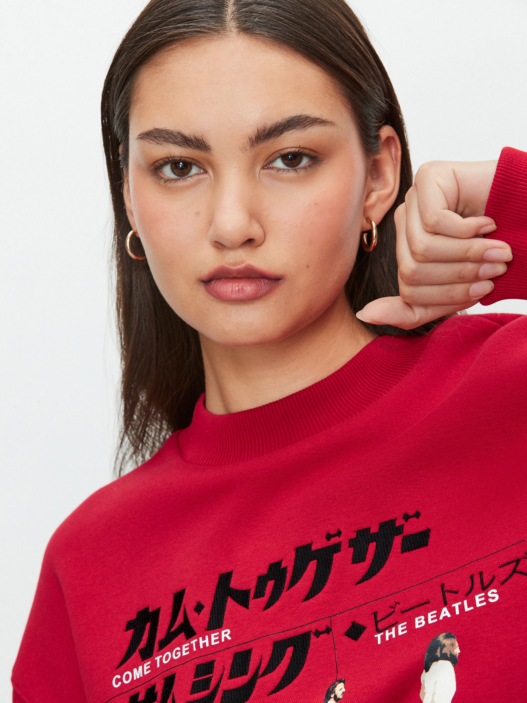 Kersrood - Official Beatles License Japanese Back Graphic Crewneck Sweatshirt