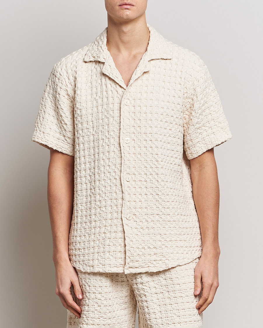 OAS Cuba Waffle Shirt Ecru