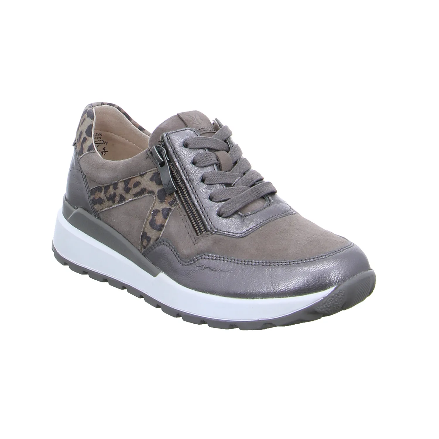 CAPRICE Comfort-Schnürer Taupe Leder