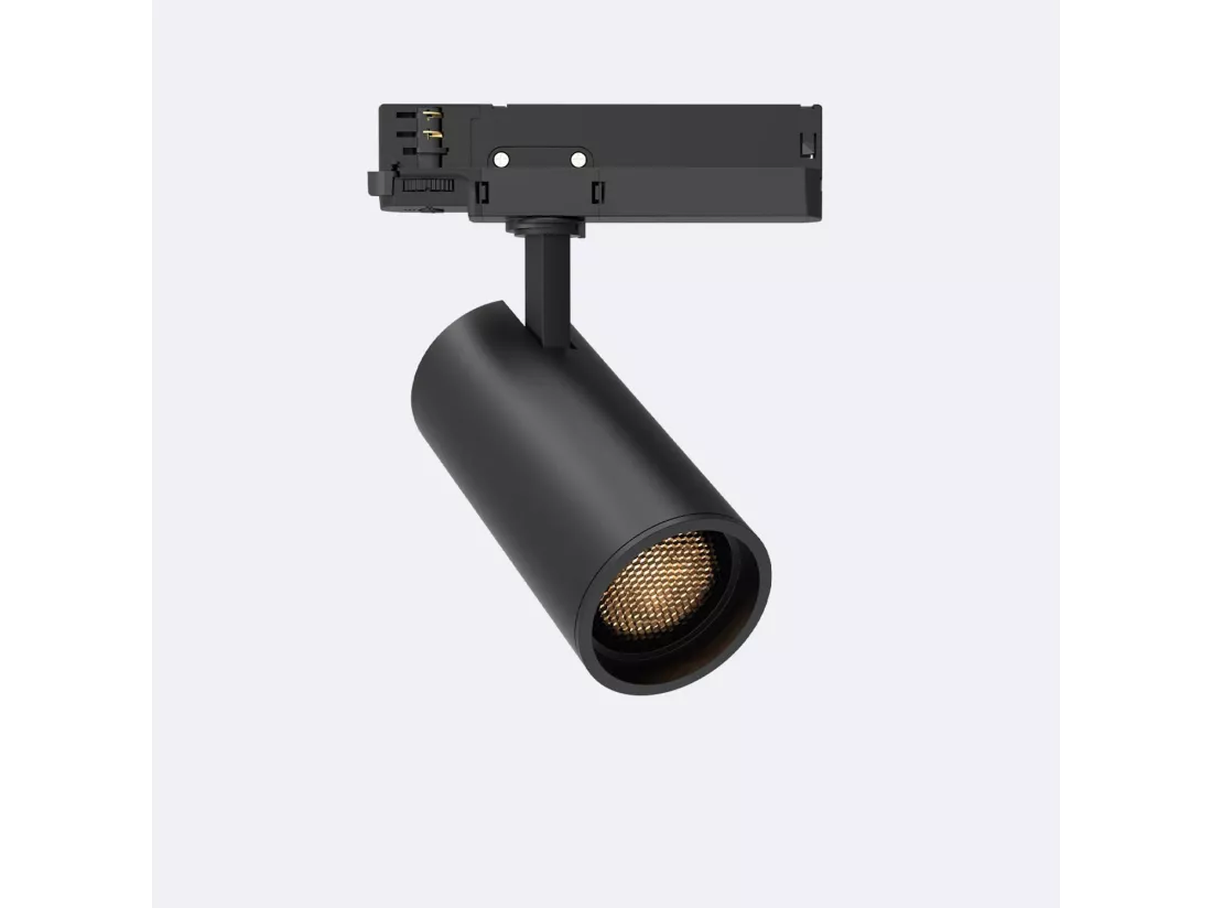 Spot LED Fasano Anti-éblouissement 30W pour Rail Triphasé Dimmable DALI Noir 4000K Blanc neutre